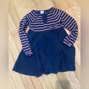 😻 Polarn O. Pyret long sleeve stripe cat dress